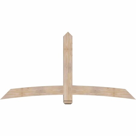 Ekena Millwork Bellingham Smooth Timber Gable Bracket, Douglas Fir, 84"W x 42"H x 5 1/2"D x 5 1/2"F, 12/12 Pitch GBW084X42X0606BEL00SDF
